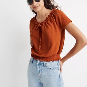 Madewell Texture & Thread Drawstring Top